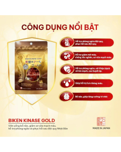 Viên uống phòng ngừa & hỗ trợ điều trị đột quỵ BIKEN KINASE GOLD (dạng túi)