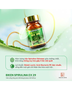Viên uống tăng cường sức đề kháng và phục hồi thể lực BIKEN SPIRULINA EX 29